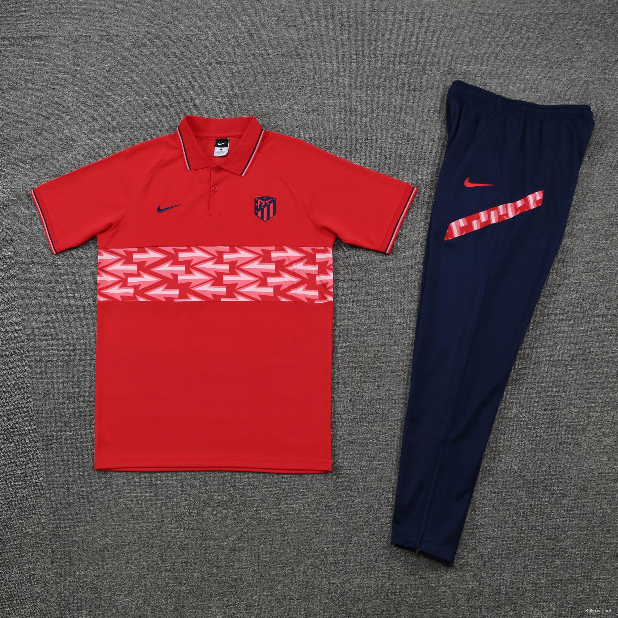 Atletico Madrid POLO kit red and white pattern(not supported to be sold separately)