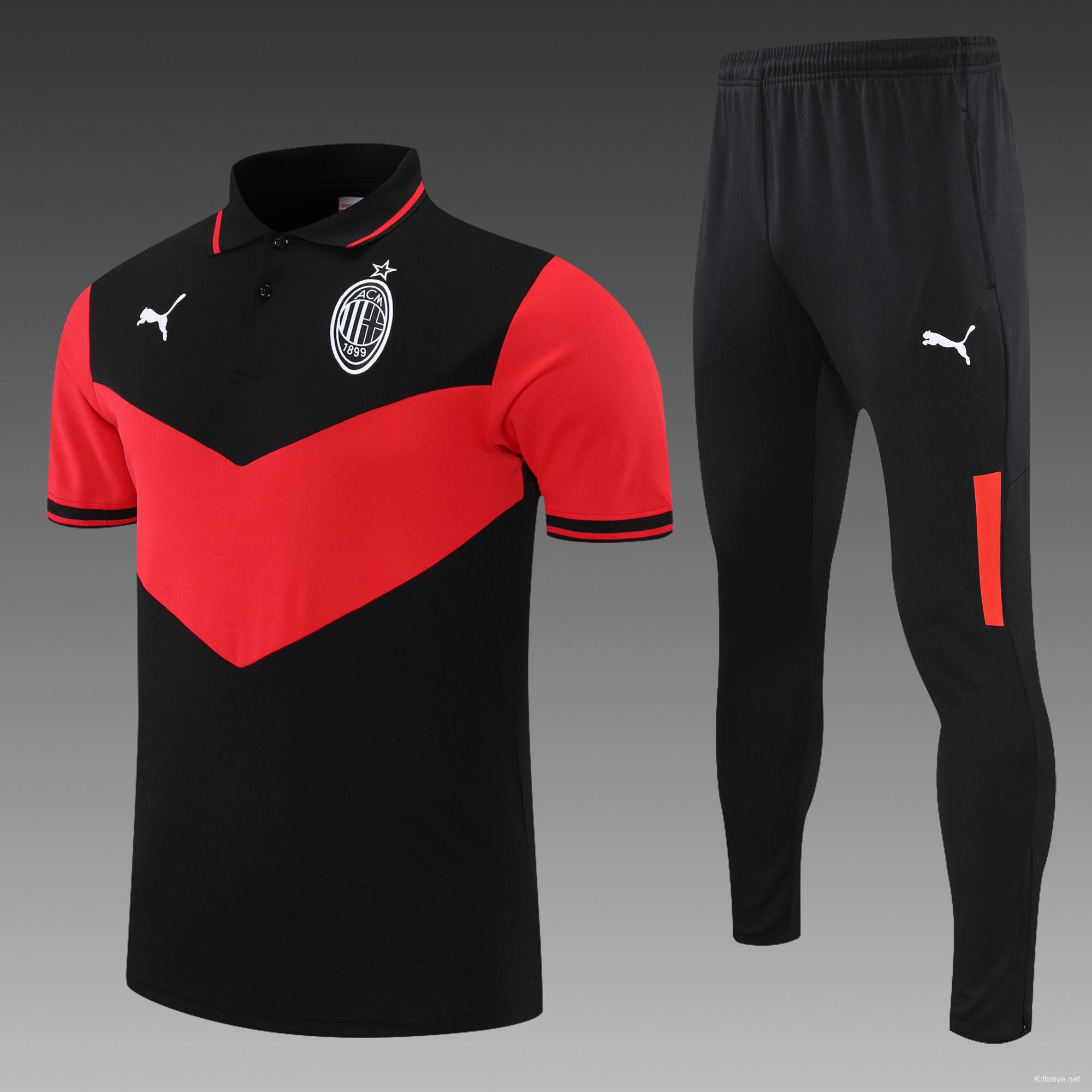 A.C. Milan POLO kit Black and Red(not supported to be sold separately)