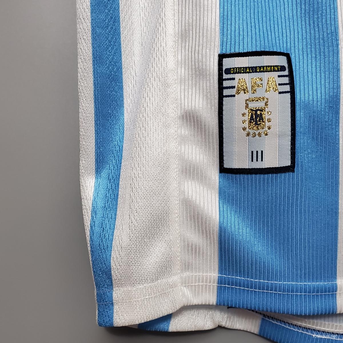 Retro Argentina 1998 home Soccer Jersey