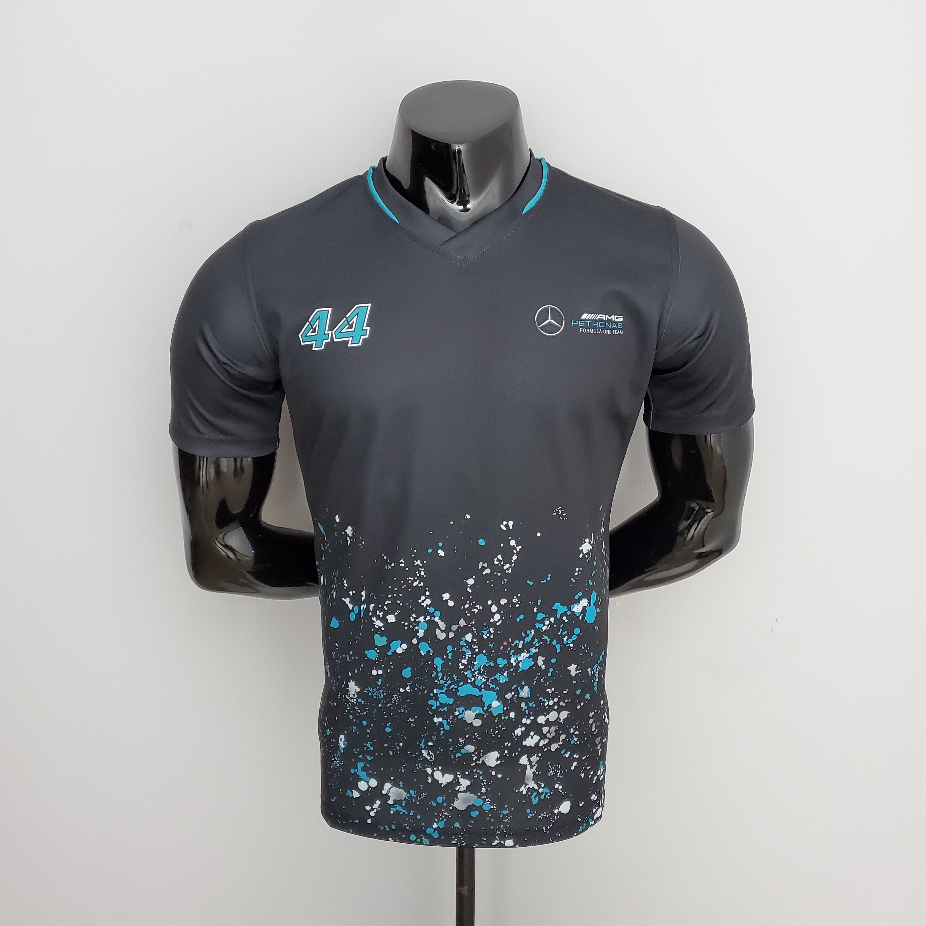 F1 Formula One 2022 Mercedes Black S-5XL