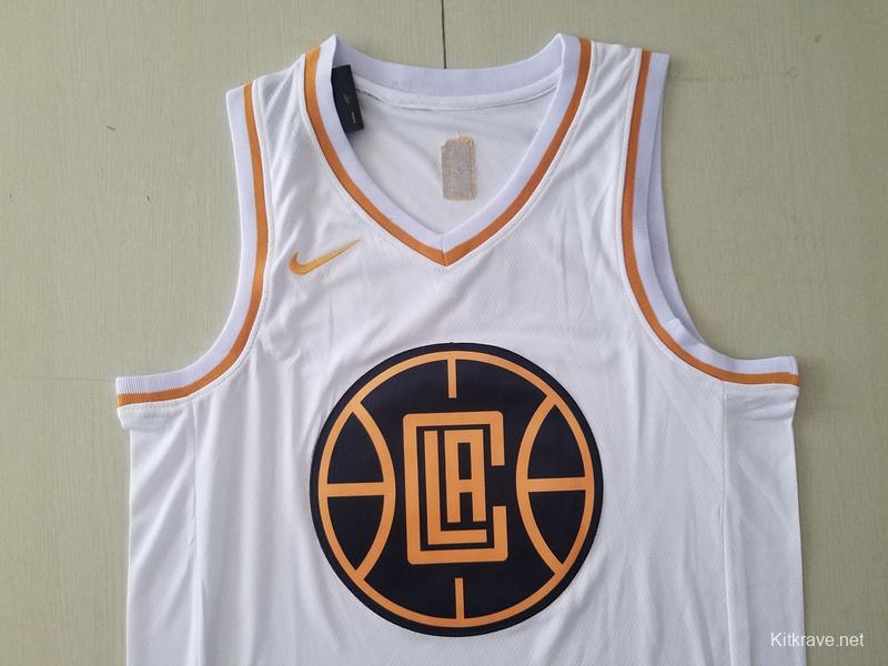 Paul George 13 White Golden Edition Jersey