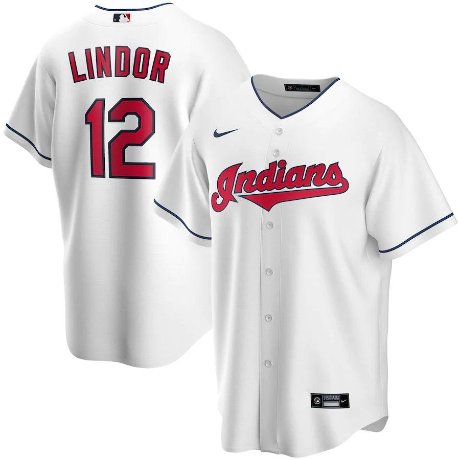 Youth Francisco Lindor White Home 2020 Player Team Jersey