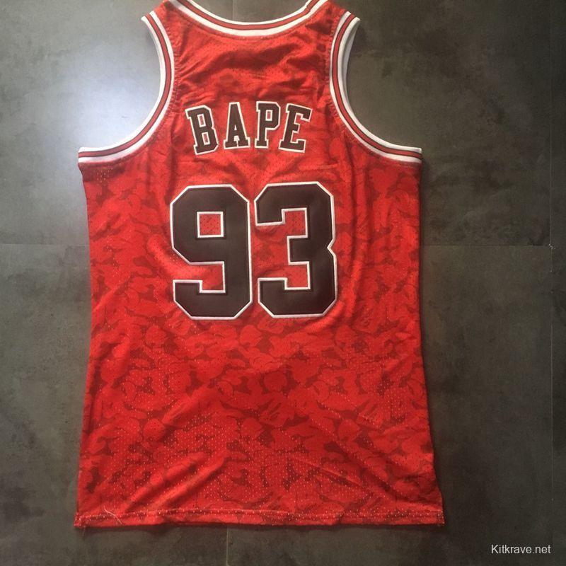 Men's BAPE Red Retro Classic Team Jersey