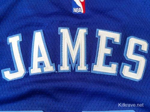 Men's LeBron James Blue Retro Classic Team Jersey