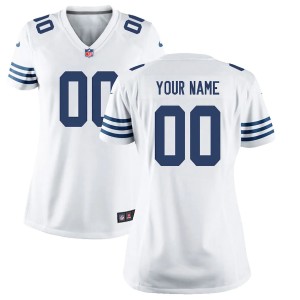 Women's White Customized Throwback Game Team Jersey