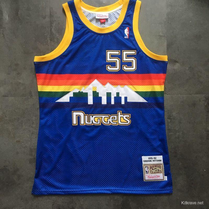 Men's Dikembe Mutombo Blue Retro Classic Team Jersey