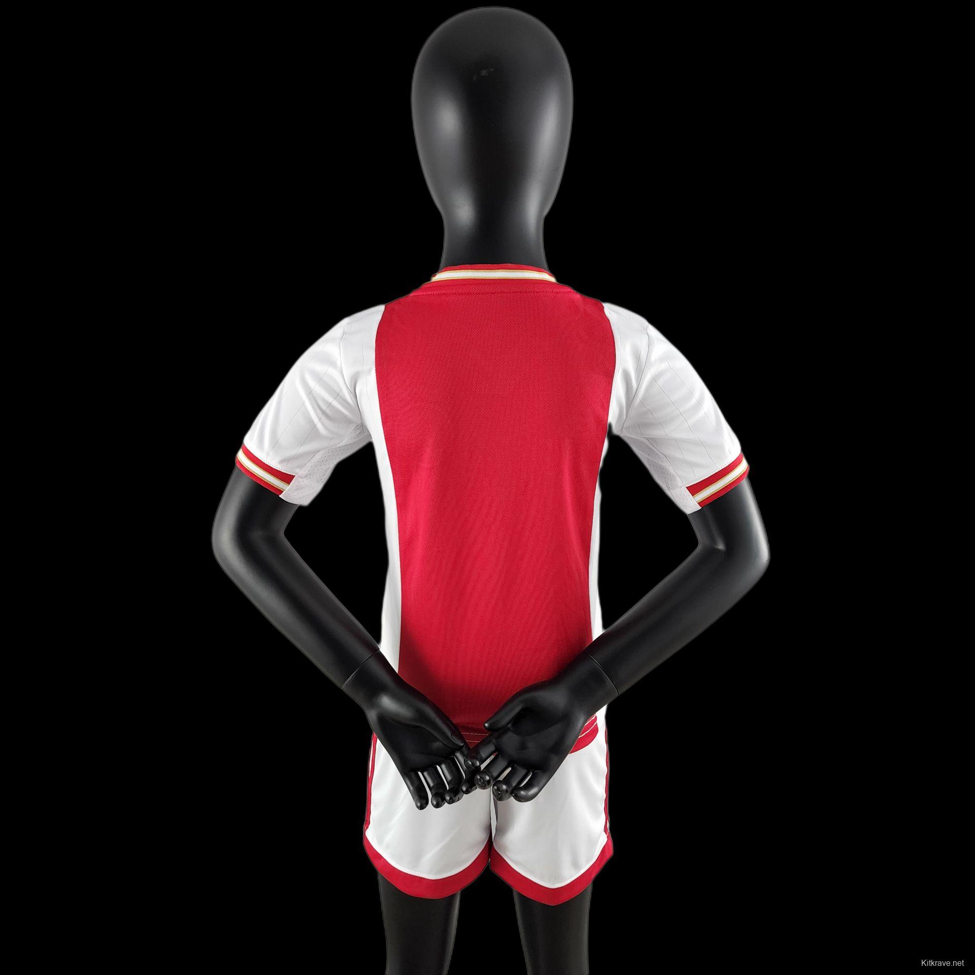 22/23 Kids Kit Ajax Home Size：16-28 Soccer Jersey