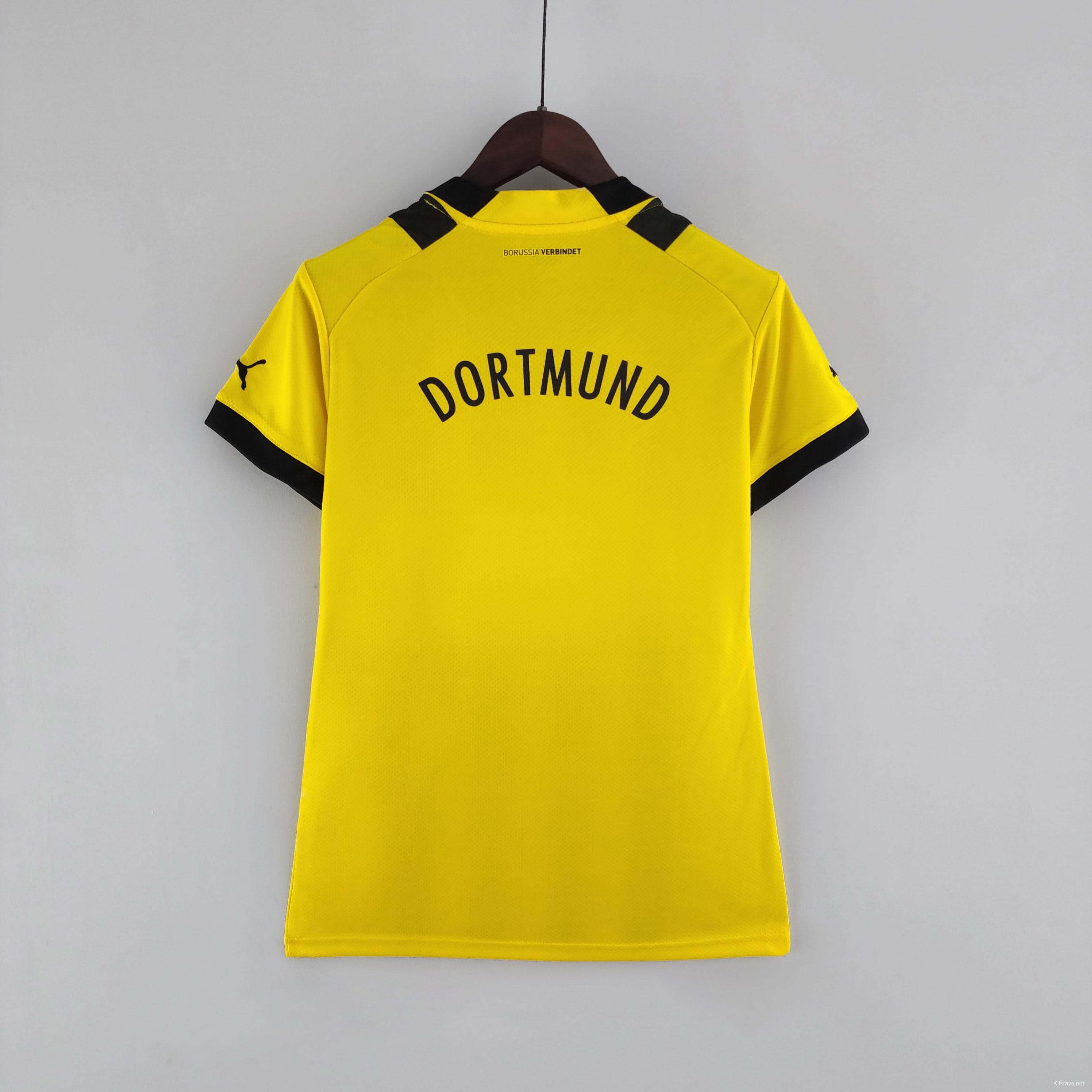 2022 Woman Dortmund Home Soccer Jersey