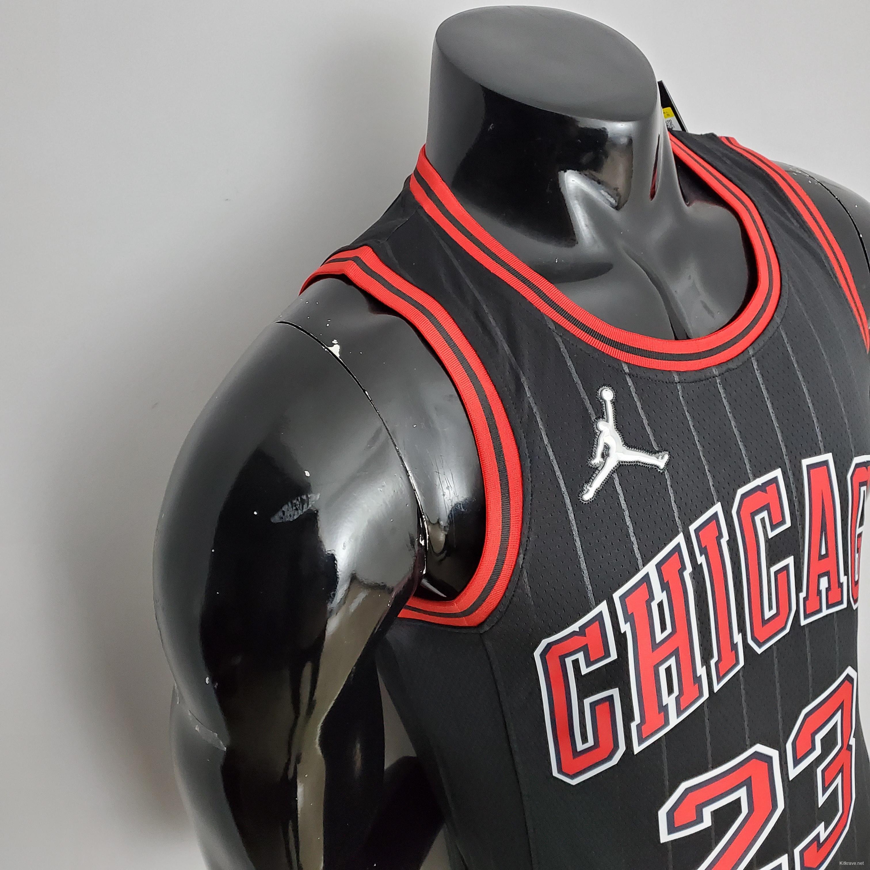 75th Anniversary Jordan #23 Bulls Flyers Black NBA Jersey