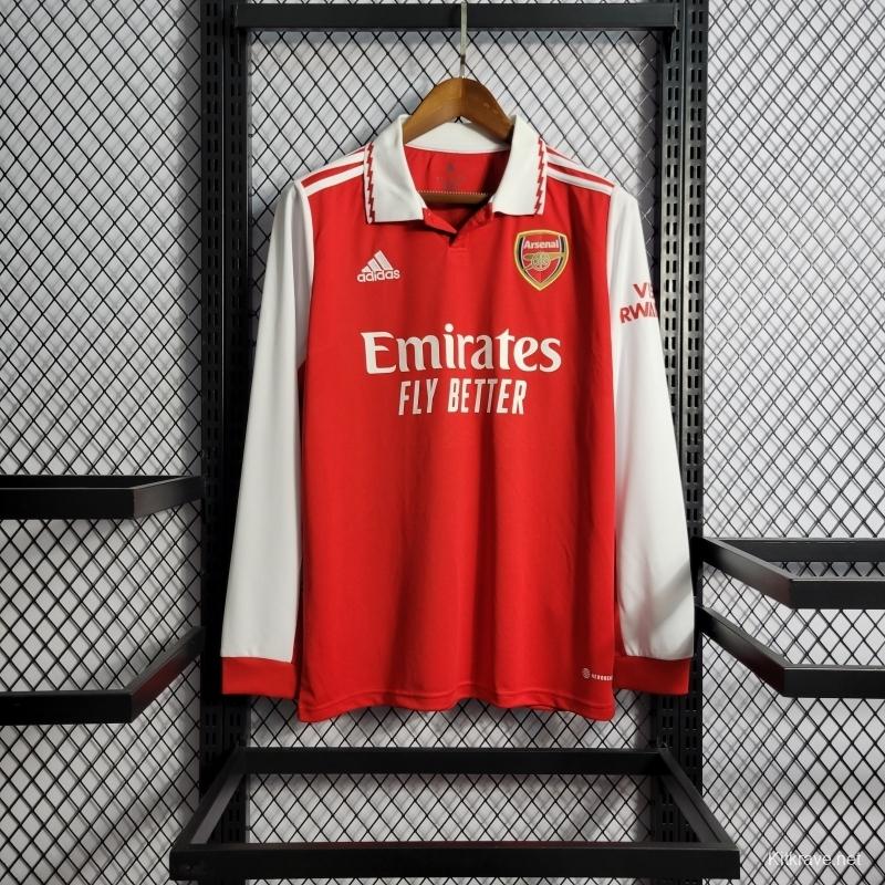 22/23 Arsenal Home Long Sleeve Soccer Jersey