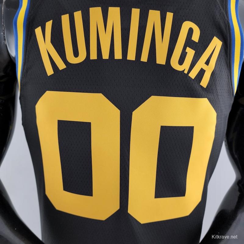 2022 75th Anniversary KUMINGA #00 Warriors City Edition Black NBA Jersey