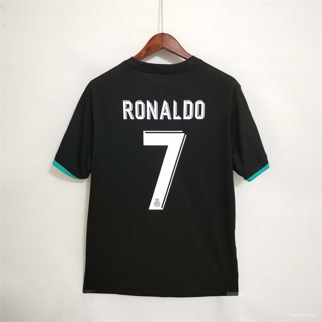 Retro 17/18 Real Madrid Away Soccer Jersey With Full Patch