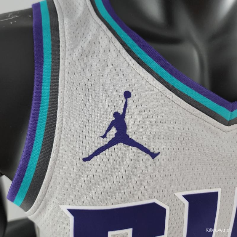 2019 NBA Oubre Jr. #12 Charlotte Hornets Grey Jersey