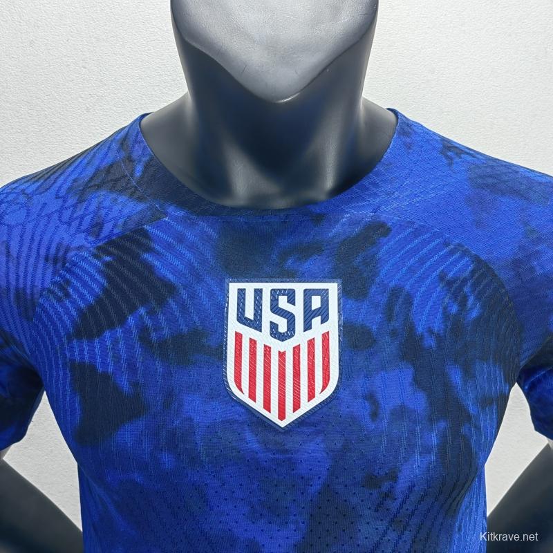 Player Version 2022 USA Away Soccer Jersey