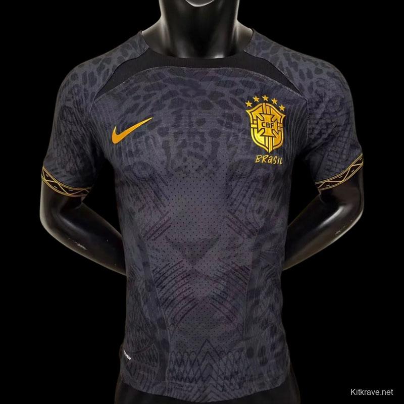 2022 Brazil Black Special Version Soccer Jersey