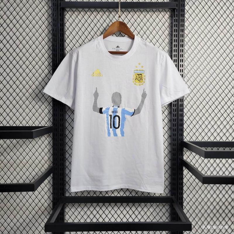 2023 Argentina White Casual T-Shirts