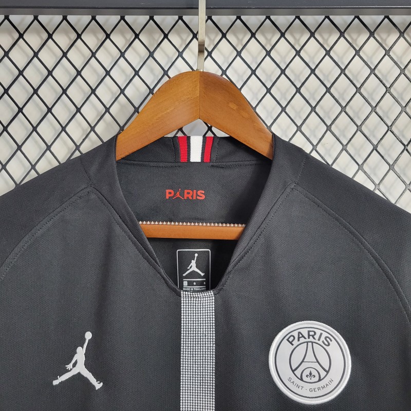 Retro Long Sleeve 18-19 PSG Black Champions League Jersey
