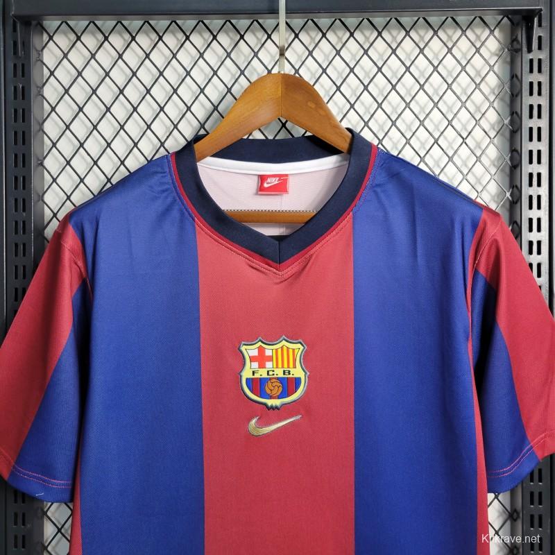 Retro 98-99 Barcelona Home Soccer Jersey