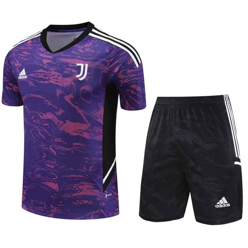 23-24 Juventus Purple Short Sleeve+Shorts