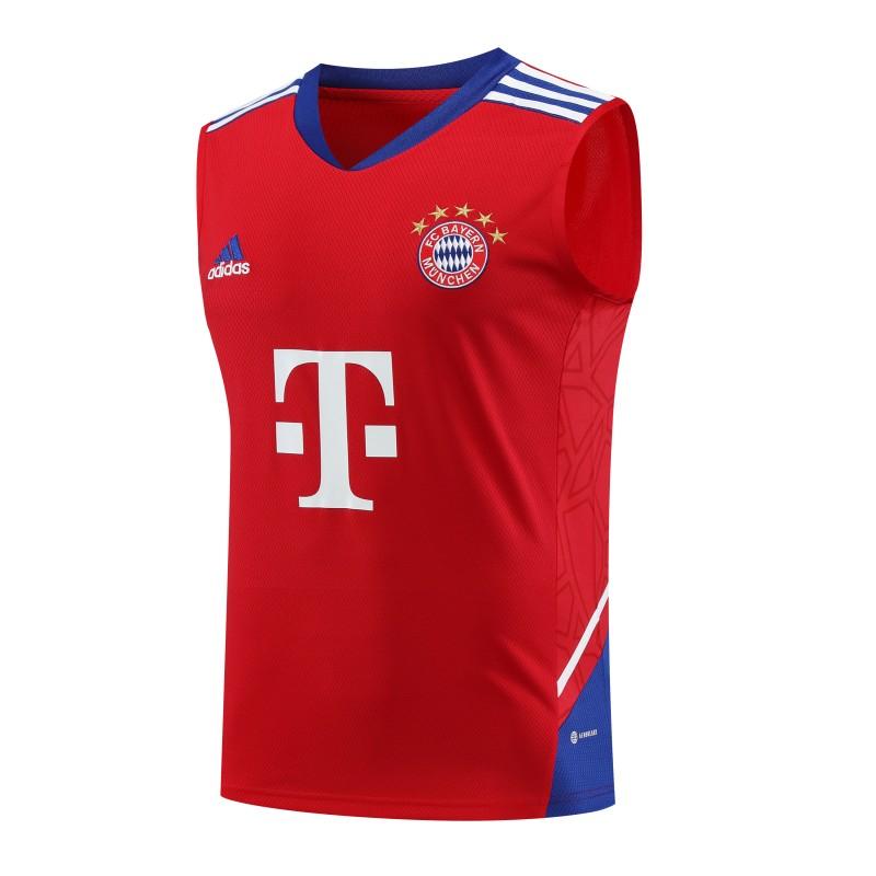 23-24 Bayern Munich Red/Blue Vest Jersey+Shorts