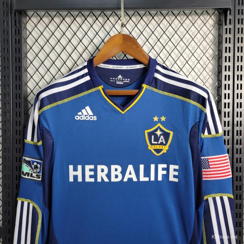 Retro 11-12 La Galaxy Long Sleeve Away Blue Jersey