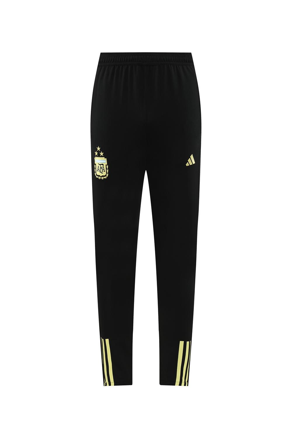 2023 Argentina Black Full Zipper Jacket+Pants