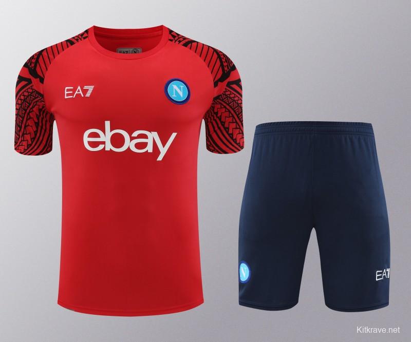 23/24 Napoli Red Short Sleeve Jeresy+Shorts