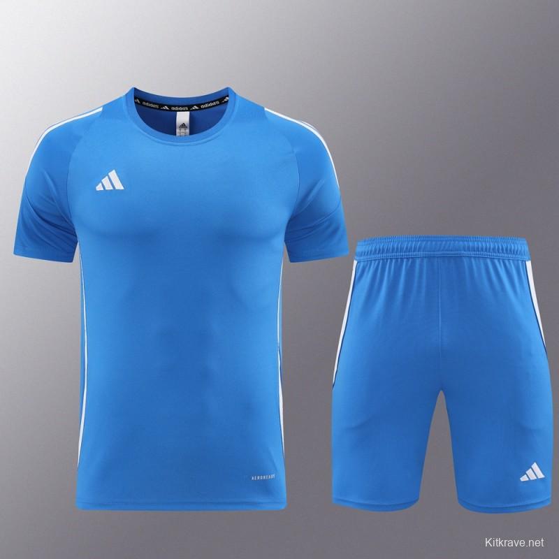 2024 Adidas Blue Short Sleeve Jersey+Shorts