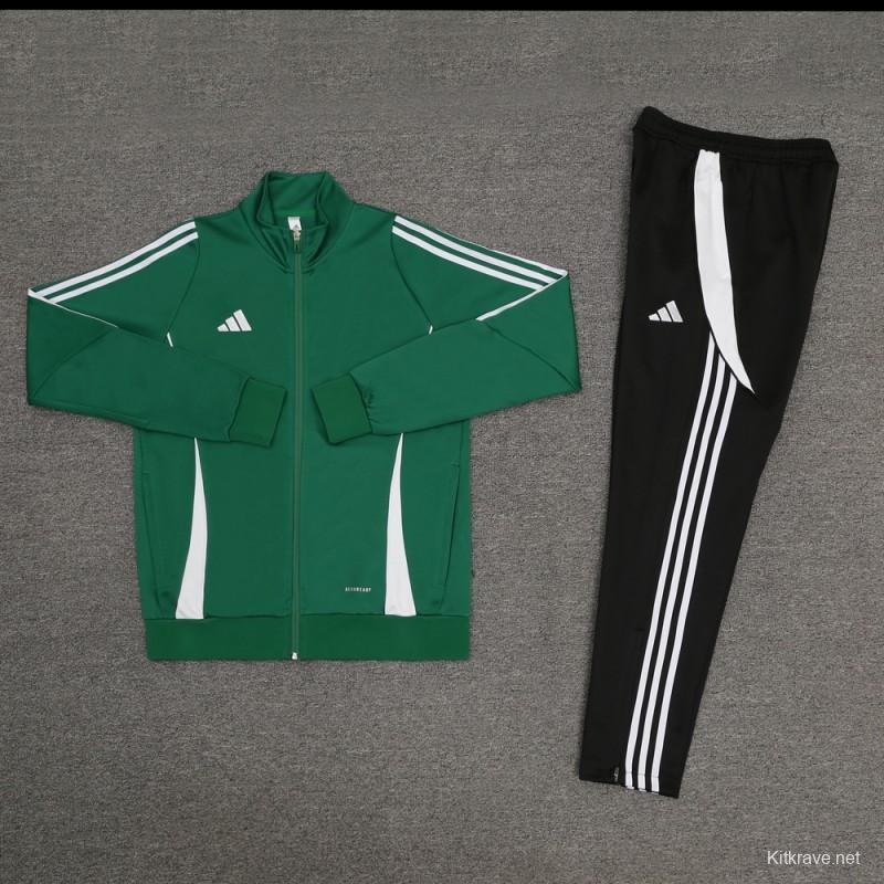 2024 Adidas Green/White Full Zipper Jacket+Pants