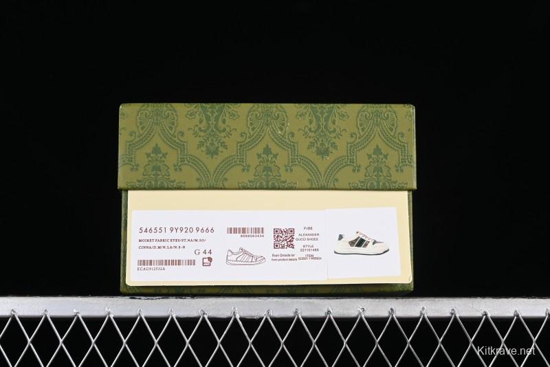 Gucci Chunky B Screener GG Casual Sneakers in Beige and Ebony GG Canvas with Leather Trim - 9Y9209666