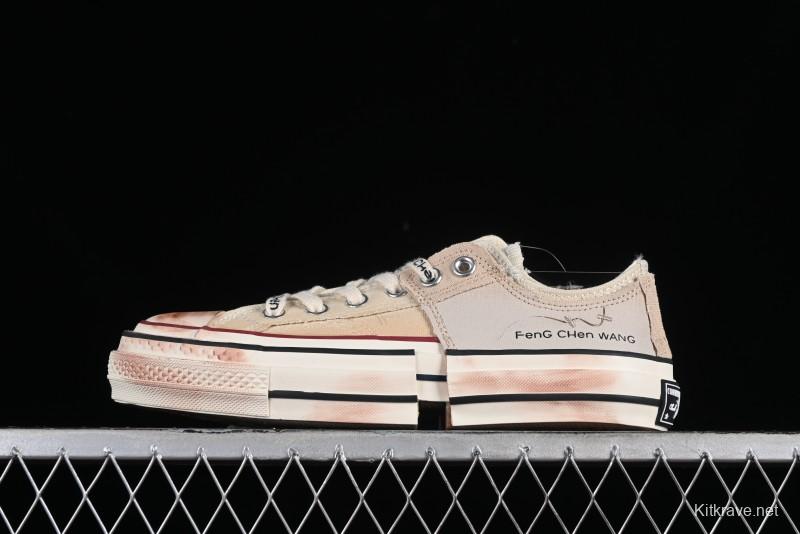 Feng Chen Wang Converse Chuck 70 Low 2-in-1 Deconstructed Canvas Sneakers - A07718C