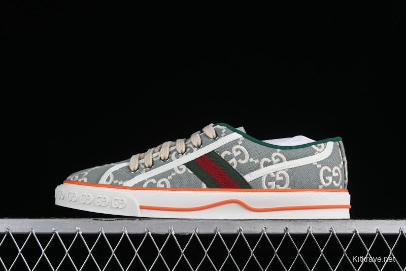 Gucci Tennis 1977 Print Sneaker Retro Casual Canvas Shoes - 02JPO9064