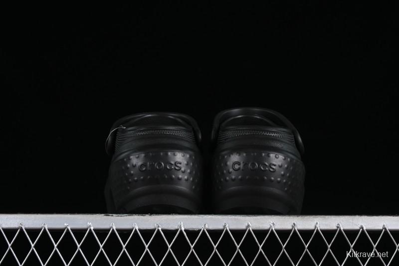 Crocs Classic Clog Retro Beach Sandals with Adjustable Heel Strap and Thick Sole - B.D4