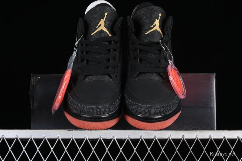 Nike Air Jordan 3 Retro "Rio" Collaboration Sneakers with Gradient Heel and J Balvin Logo - FN0344-001