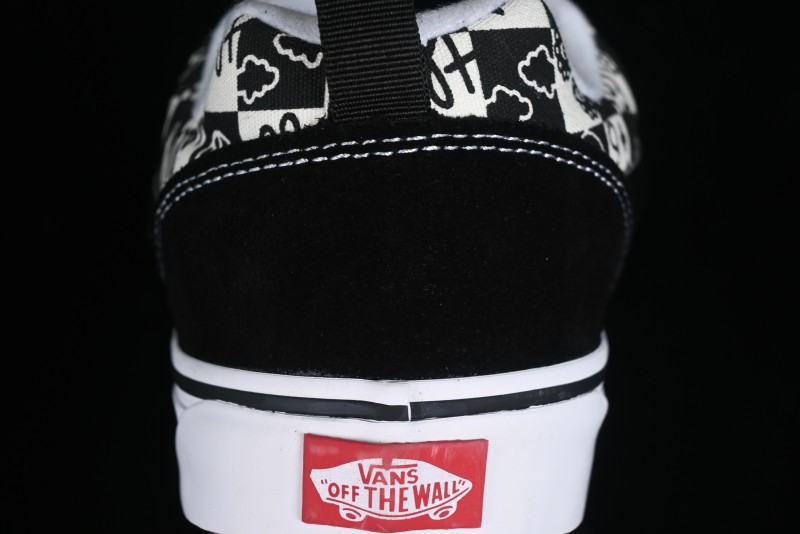 Vans Classics Knu Skool Checkerboard Graffiti Chunky Tongue Skate Shoes - VN0009QC6BT