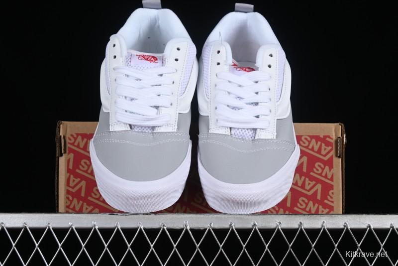 Vans Classics Knu Skool Chunky Tongue Retro Sneakers in Grey White - VN0009QCYF9