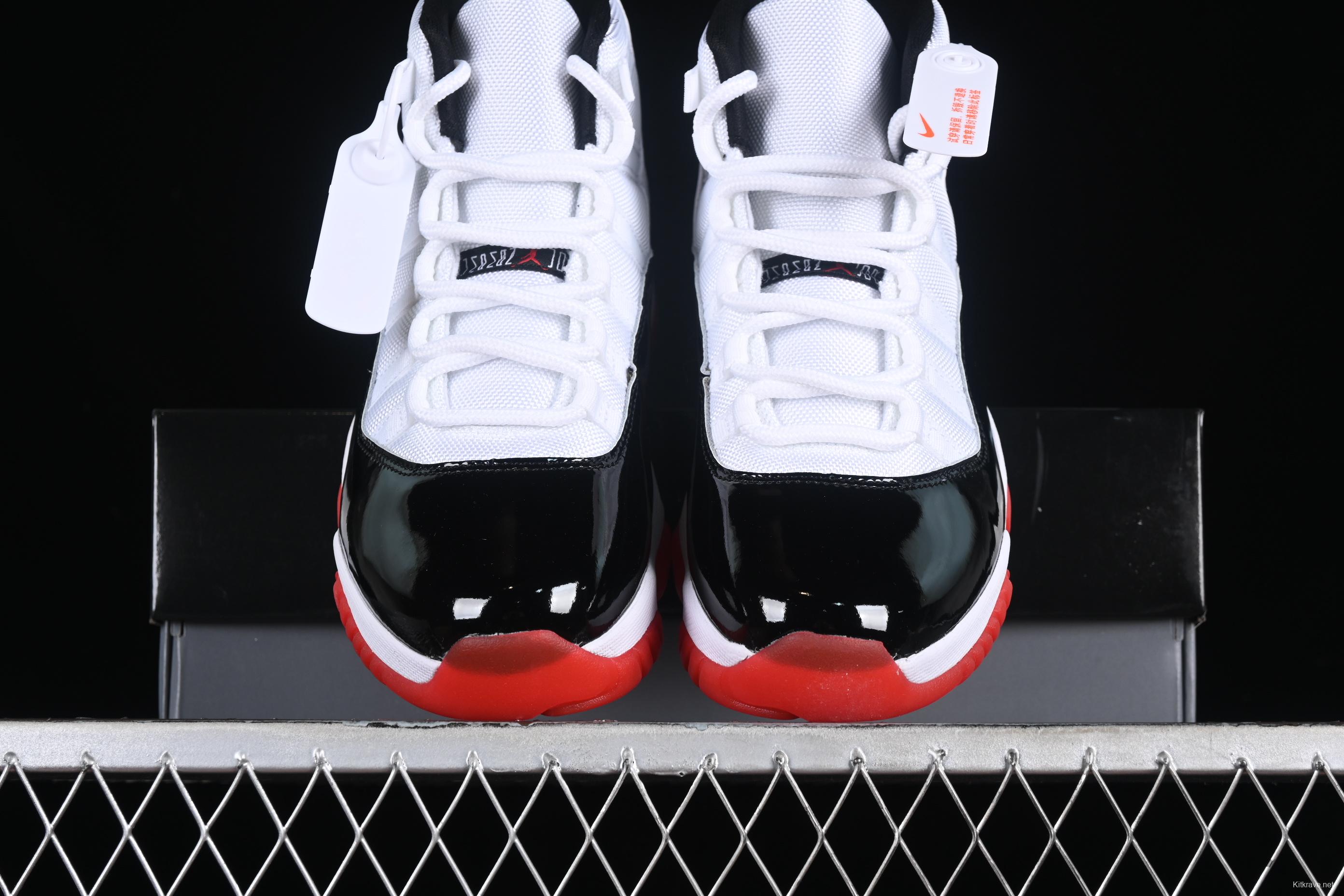 Nike Air Jordan 11 Retro Basketball Shoes with Patent Leather and Carbon Fiber Plate - CT8012-106
