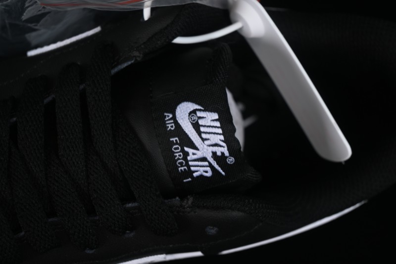 Nike Air Force 1 '07 Low Classic Black White Swoosh Casual Sneakers - FZ0627-010