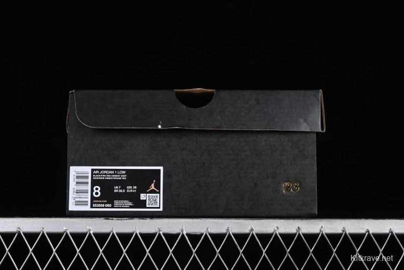 Nike Air Jordan 1 Low AJ1 Cement Grey Low-Top Casual Sneakers - 553558-060