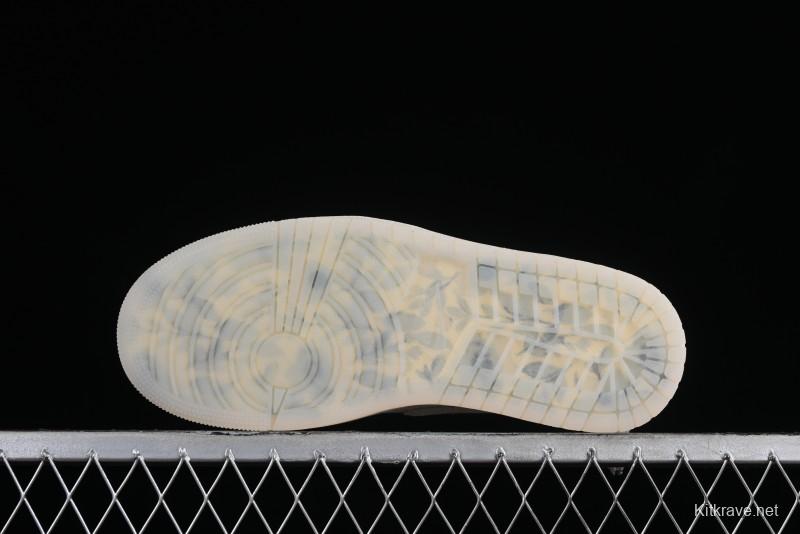 Nike CP3 x Air Jordan 1 Low AJ1 Floral Embossed White Casual Sneakers - FZ0455-200