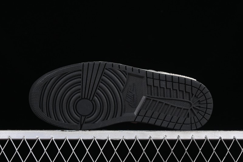 Nike Air Jordan 1 Low AJ1 Panda Prank Street Graffiti - Angel Demon Low Top Basketball Shoes - DQ8421-001