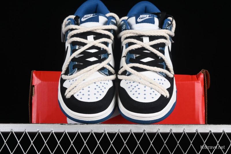 Nike Dunk Low High Street Style Ocean Protection Deconstructed SB Lace-Up Casual Skate Shoes - DV0834-101