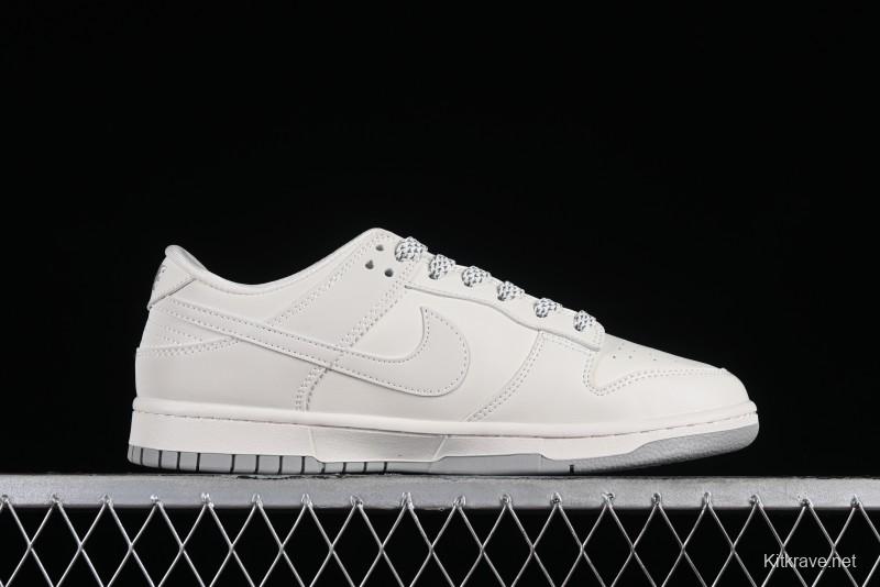Nike SB Dunk Low LV Collaboration - Double Swoosh Beige Grey Anniversary High-End Custom Low-Top Casual Sneakers - FC2025-306