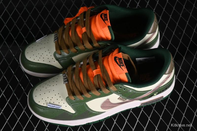 Nike Dunk Low Panda Prank Street Racing Lightyear Distressed SB Strap Low-Top Casual Sneakers - DD1391-300