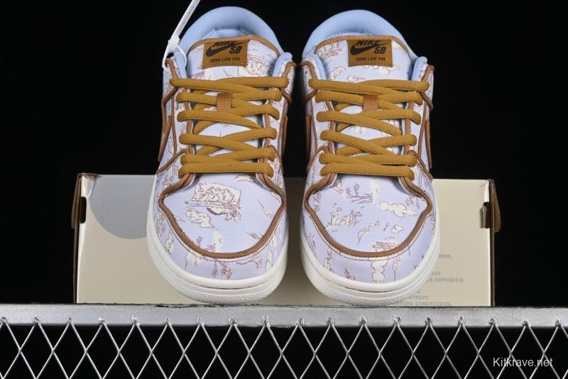 Nike SB Dunk Low Premium "Pastoral Print" Skateboarding Shoes - FN5880-001