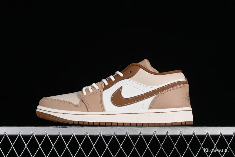 Nike Air Jordan 1 Low AJ1 Khaki Yellow Low-Top Casual Lifestyle Sneakers - HF5753-221