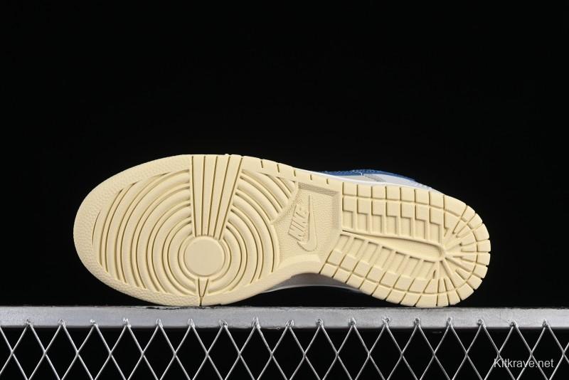 Nike SB Dunk Low UN Collaboration - Blue Dragon Scale Anniversary High-End Custom Low-Top Casual Skate Shoes - FC2025-302