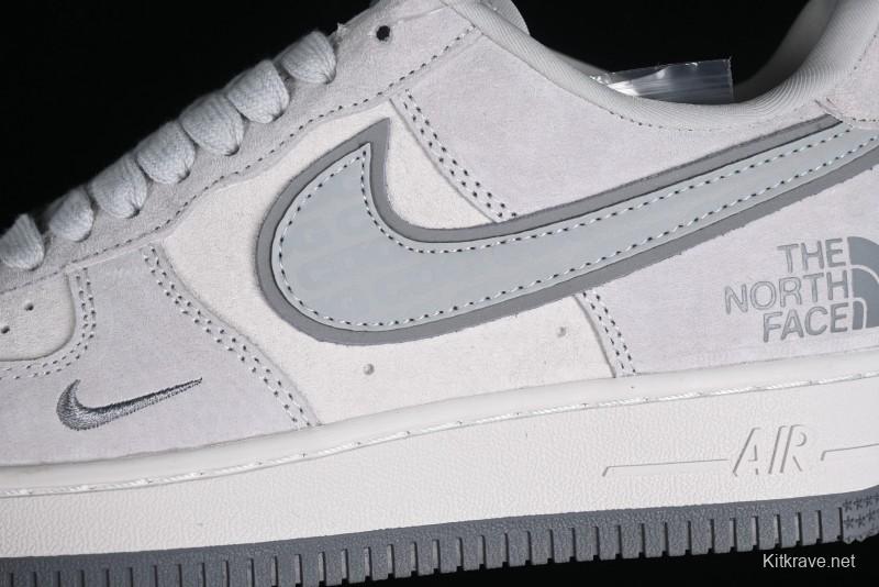 Nike Air Force 1 '07 Low The North Face CDG Collaboration - Light Grey Pigskin Low-Top Casual Sneakers - HD1968-016