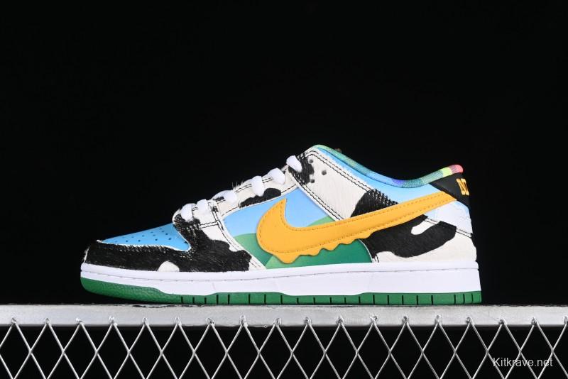 Nike Ben & Jerry's x Nike SB Dunk Low Pro QS "Chunky Dunky" Classic Casual Skate Shoes - CU3244-100