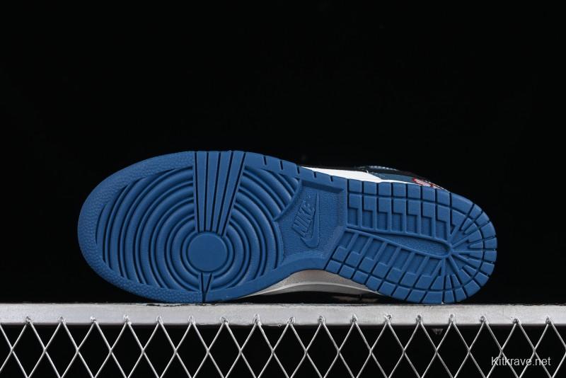 Nike Dunk Low Retro High Street Style Sashiko Stitch Hemp Rope Deconstructed SB Lace-Up Low-Top Casual Sneakers - DV0834-101